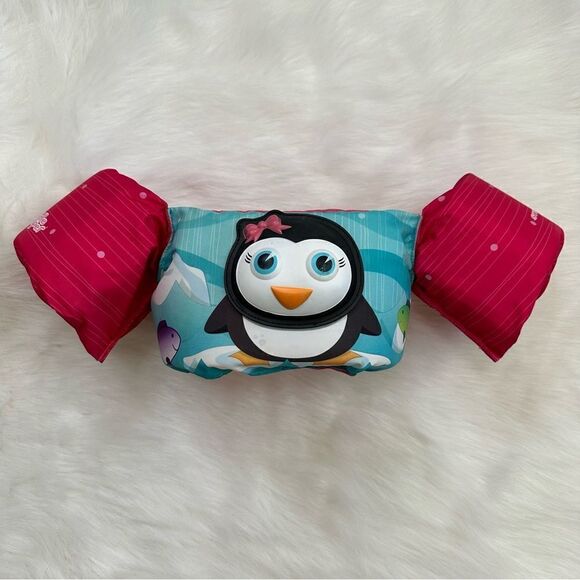 Stearns Fish Puddle Jumper Pink Penguin Fish CGA Kids Life Jacket - Picture 1 of 7